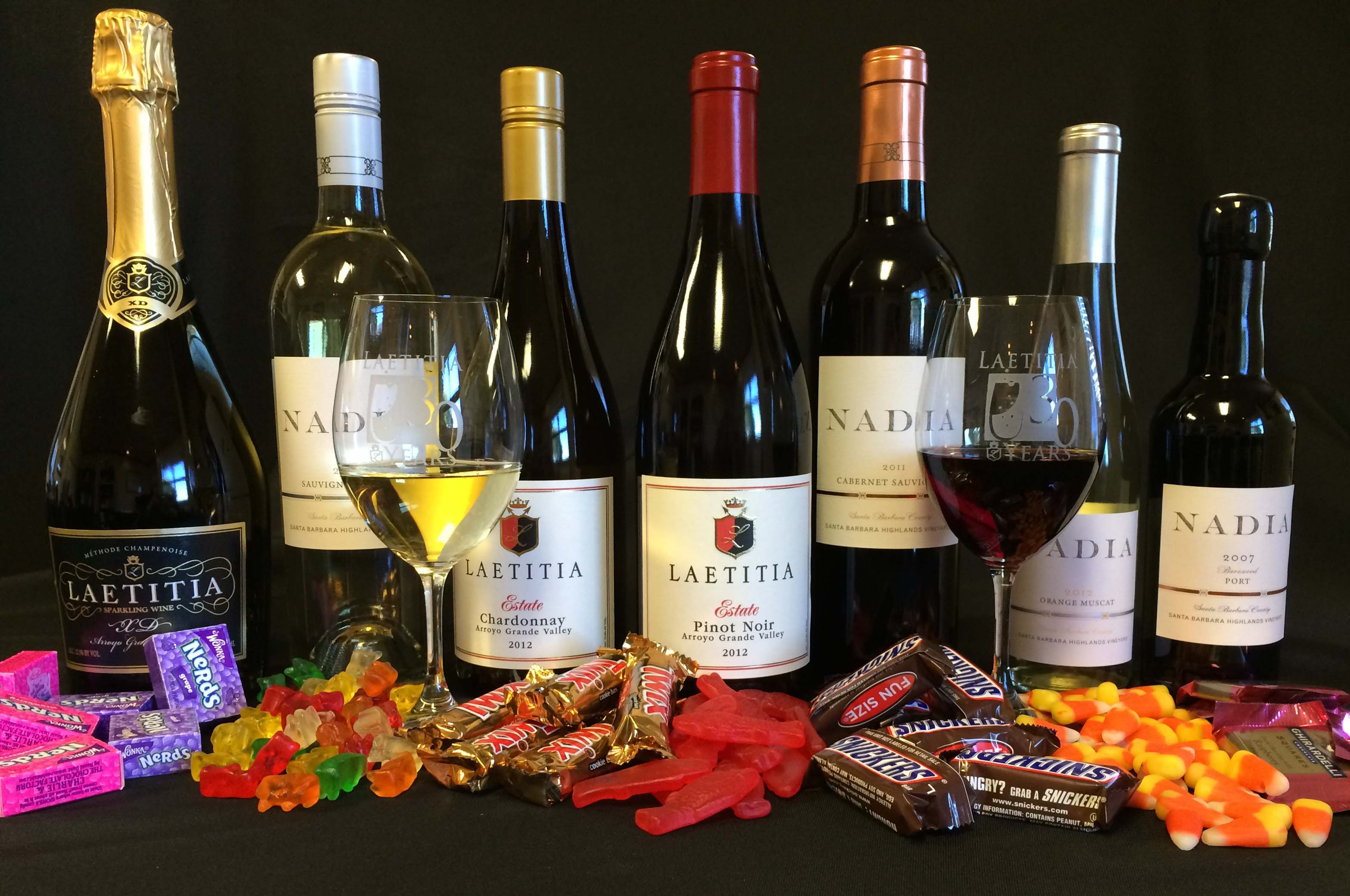 Halloween candy and wine pairing